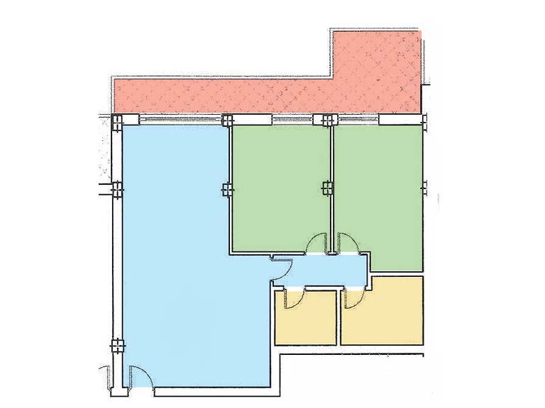 Superior three-room plan